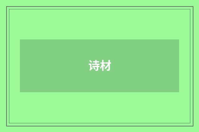 诗材