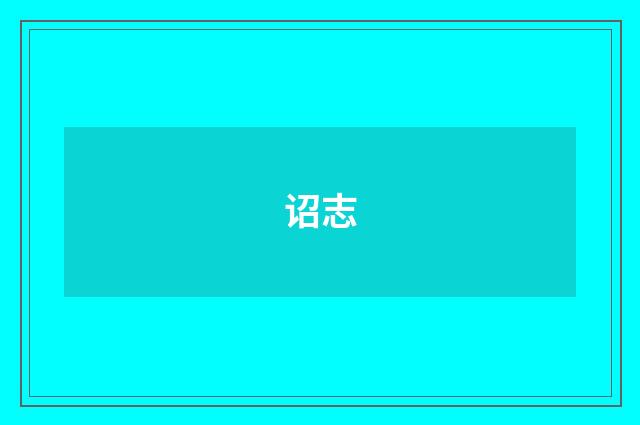 诏志