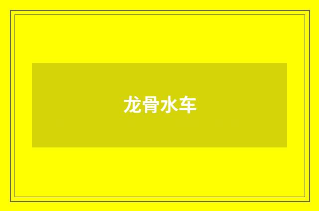 龙骨水车