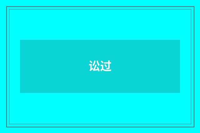 讼过