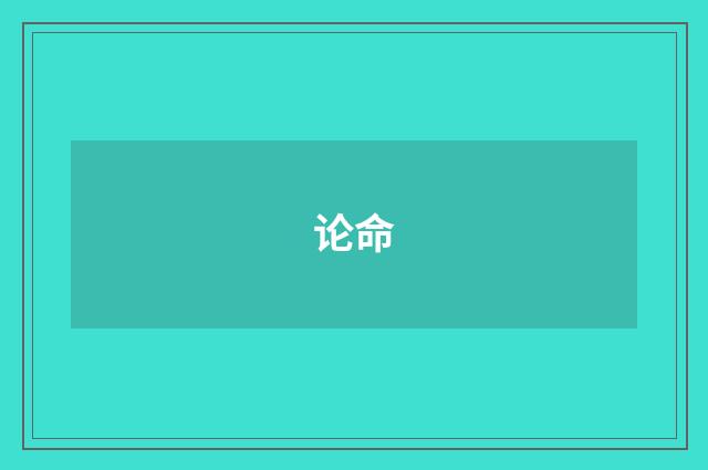 论命