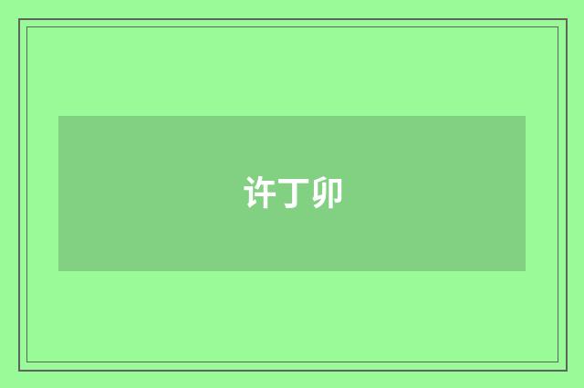 许丁卯