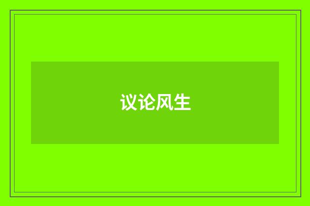 议论风生