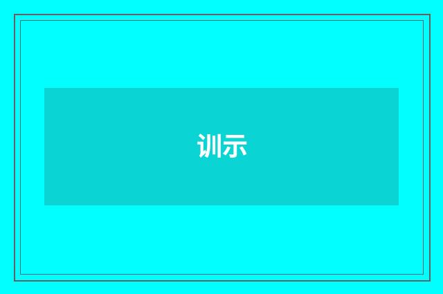 训示
