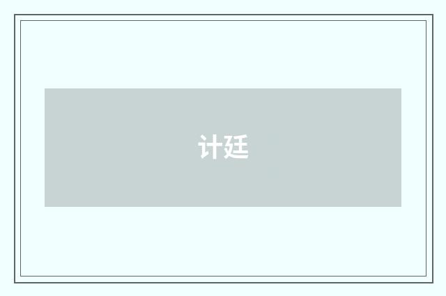 计廷