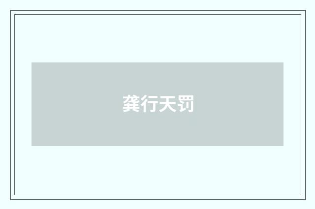 龚行天罚