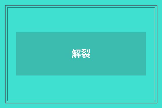 解裂