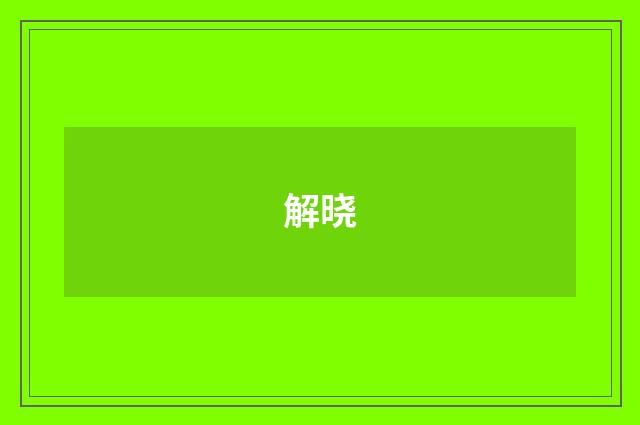 解晓