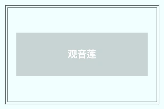 观音莲