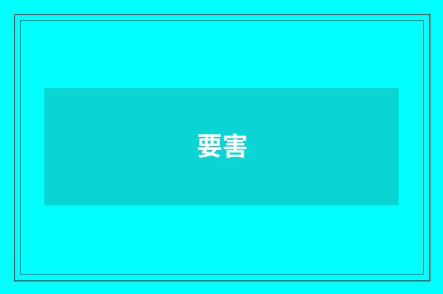 要害