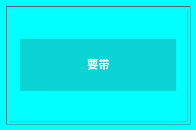 要带