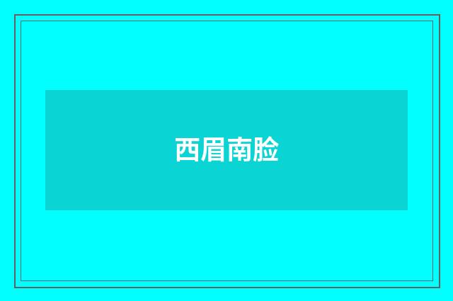 西眉南脸