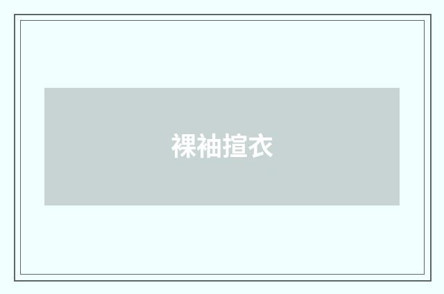 裸袖揎衣