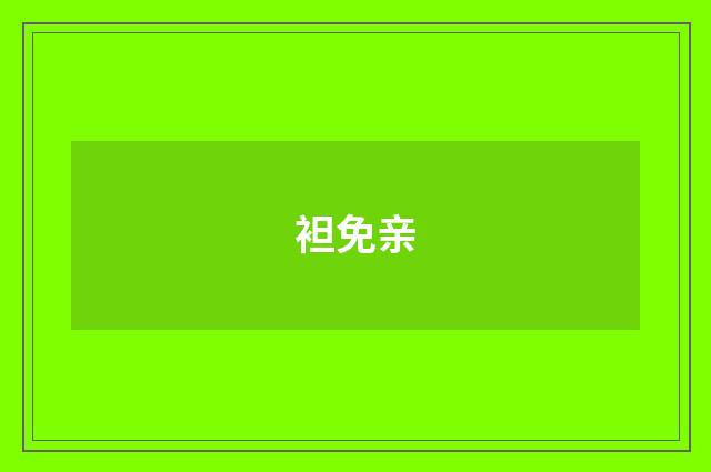袒免亲