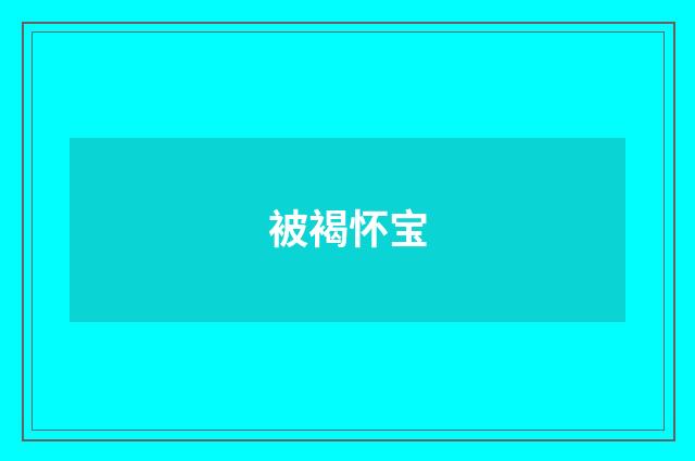 被褐怀宝