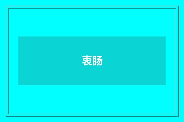 衷肠