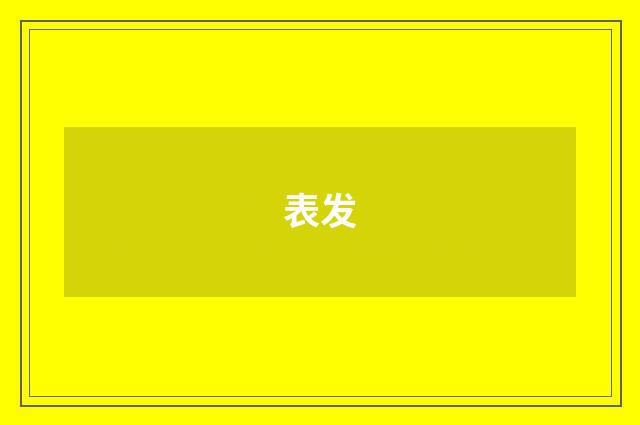 表发
