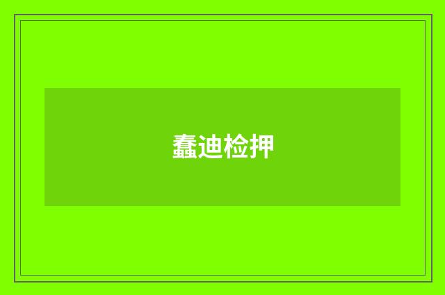 蠢迪检押