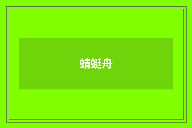 蜻蜓舟