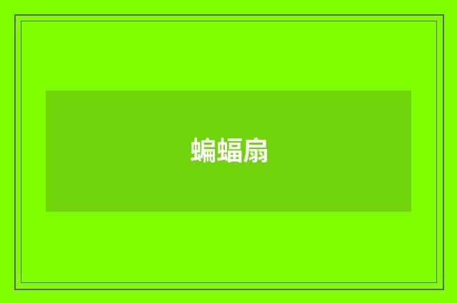 蝙蝠扇