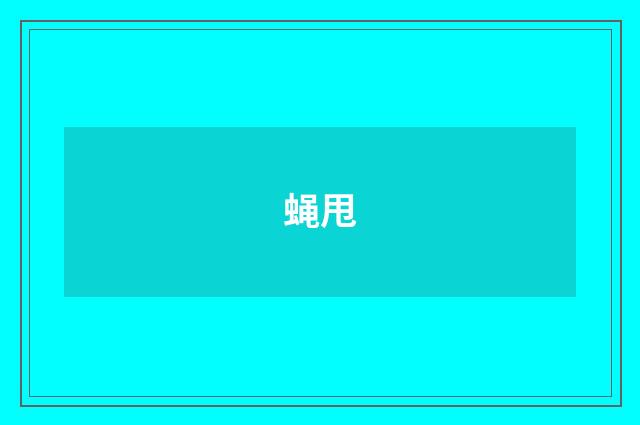 蝇甩