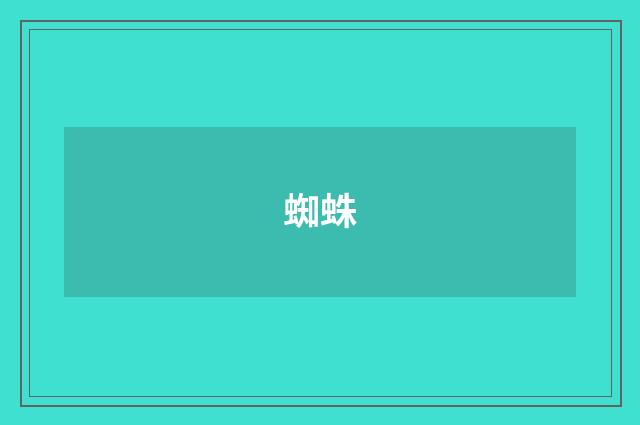 蜘蛛