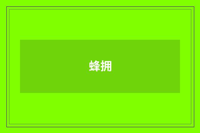 蜂拥