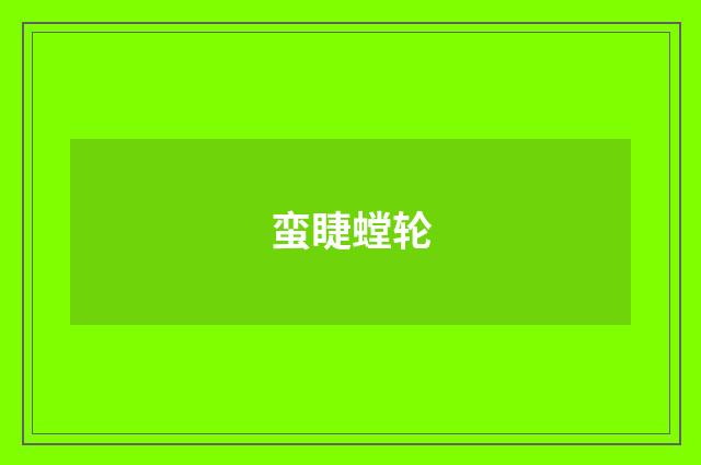 蛮睫螳轮