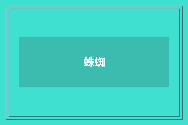 蛛蜘