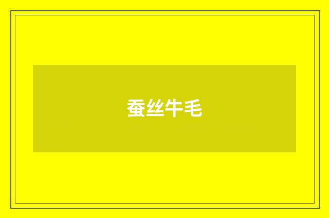 蚕丝牛毛