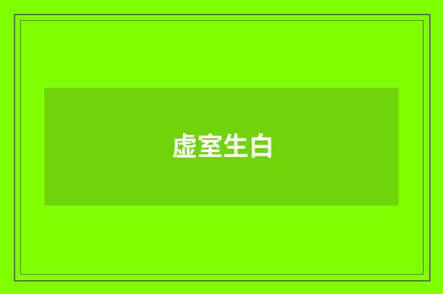 虚室生白