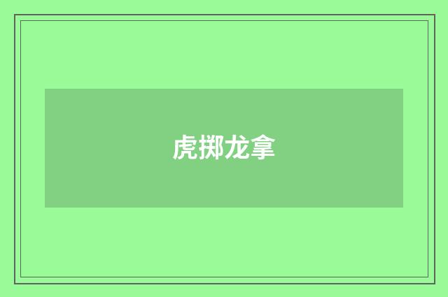 虎掷龙拿