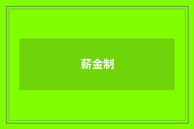 薪金制