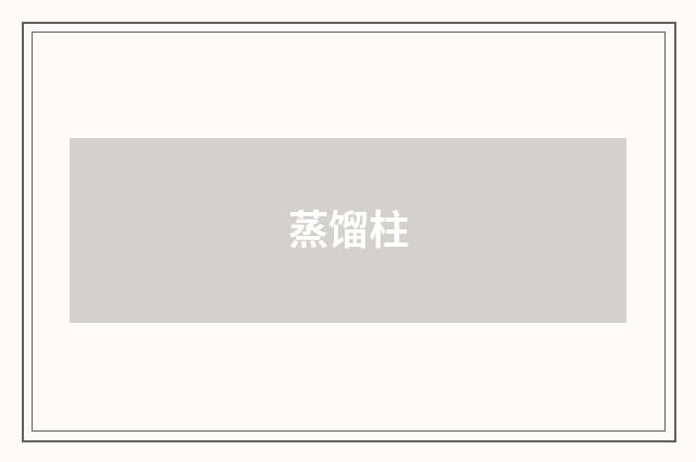 蒸馏柱