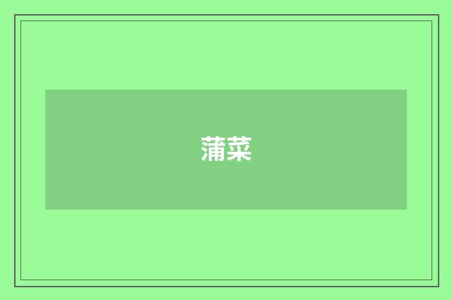 蒲菜