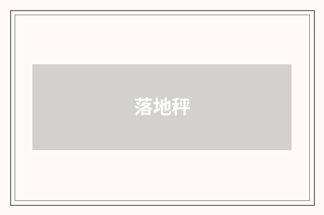 落地秤