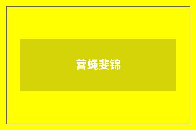 营蝇斐锦