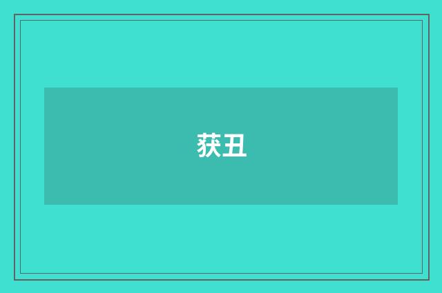 获丑