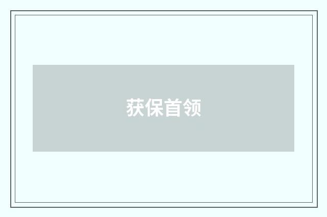 获保首领