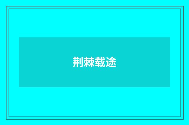 荆棘载途