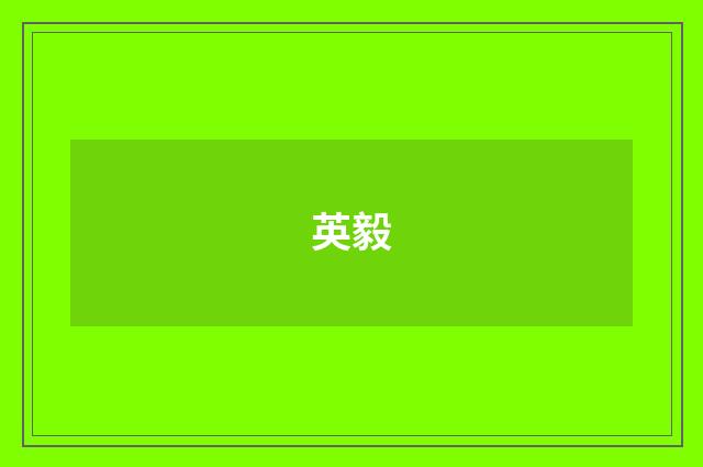 英毅