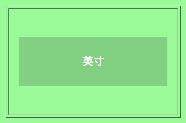 英寸