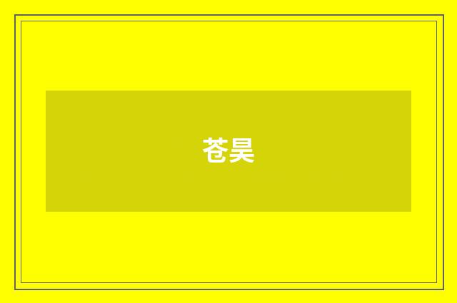 苍昊