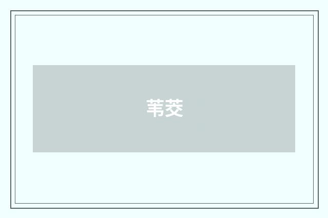 苇茭