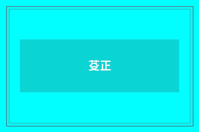 芟正