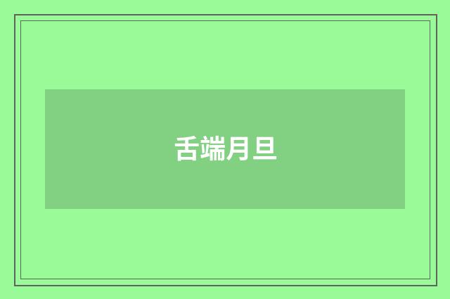 舌端月旦