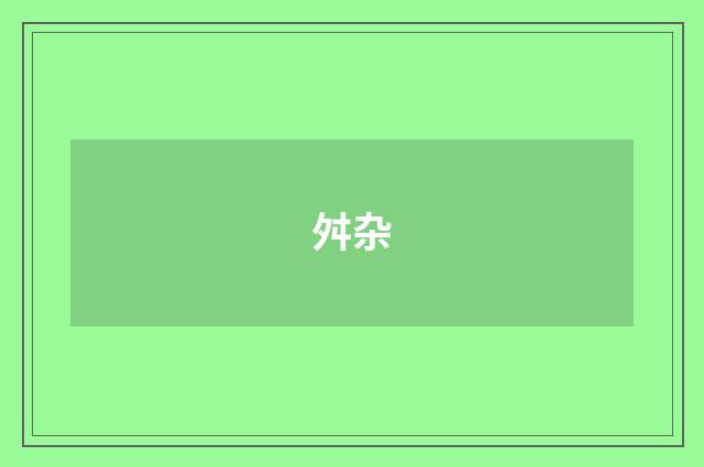 舛杂