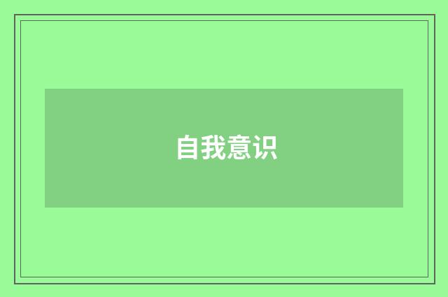 自我意识