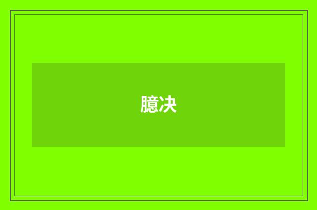 臆决