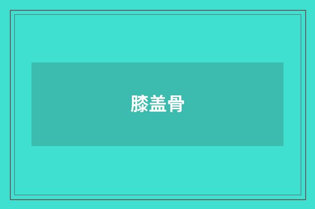 膝盖骨
